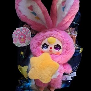Pink Rare Eyed Baby Three V3 Lilly Rabbit Town Plushy Keychain Confirmed